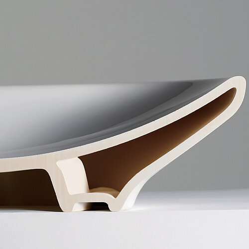 This picture shows a conventional ceramic. This has a cavity that extends over the entire side. 