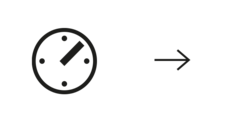 Das Icon einer Uhr