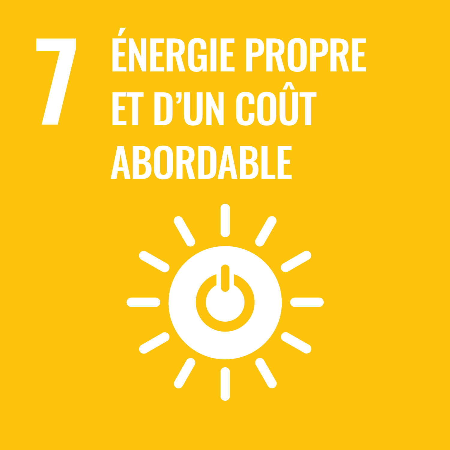 l’objectif 7 : Énergie propre et d'un coût adordable