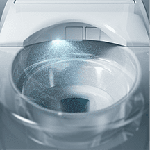 Bowl is automatically cleaned with EWATER+