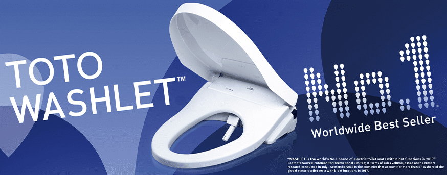 TOTO WASHLET No.1 Worldwide Best Seller