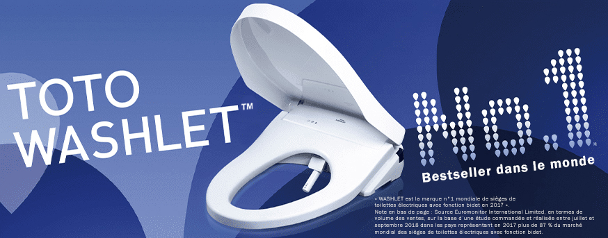 TOTO WASHLET No.1 Worldwide Best Seller