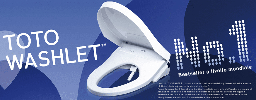 TOTO WASHLET No.1 Worldwide Best Seller