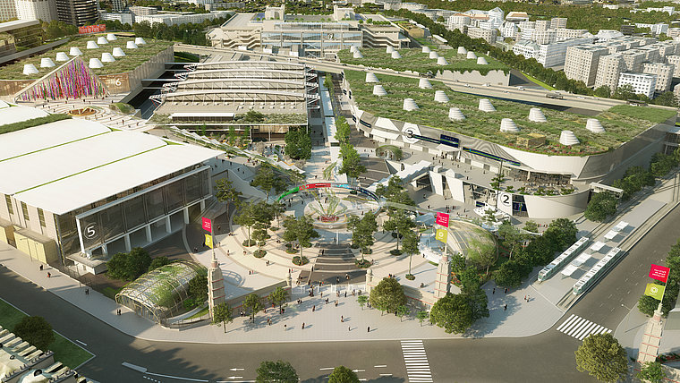 Bird's eye view of facility from event organiser Viparis