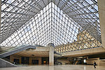 Entrance to Louvre Museum in Paris