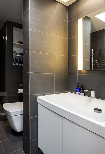 Bathroom view with bathtub