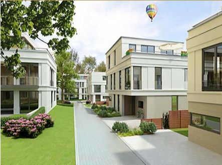 Modern residential building at Dahlem Paradise in Berlin